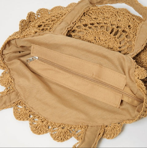 Image of Travel Vintage Straw Rattan Bag Handmade