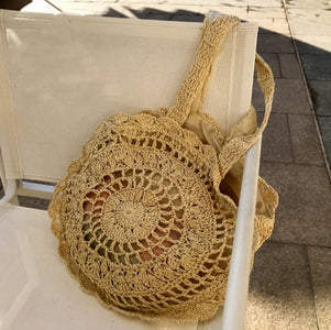 Travel Vintage Straw Rattan Bag Handmade