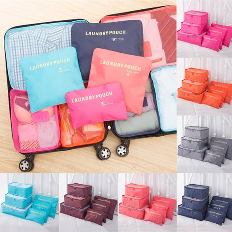 Image of 6pcs Luggage Travel Bags Packing Organizer