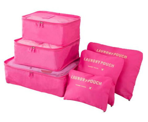 Image of 6pcs Luggage Travel Bags Packing Organizer