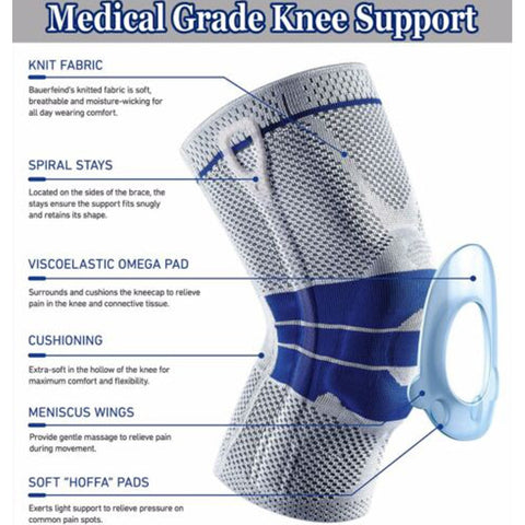 Image of Sports Knee Brace Support Nylon Sleeve Compression Unisex (1 Piece)