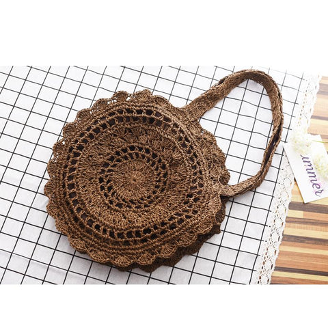 Image of Travel Vintage Straw Rattan Bag Handmade