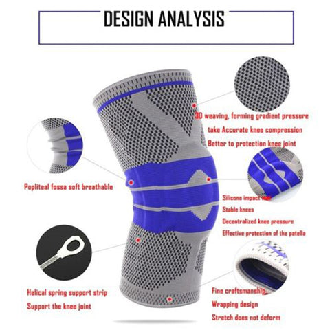 Image of Sports Knee Brace Support Nylon Sleeve Compression Unisex (1 Piece)