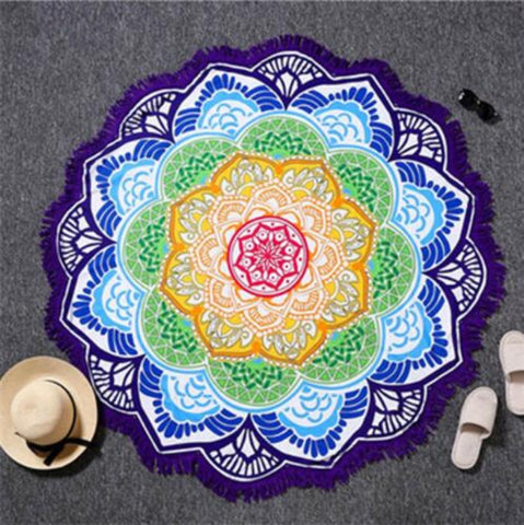 Image of Mandala Yoga Mat Blanket Tapestry Beach Towel
